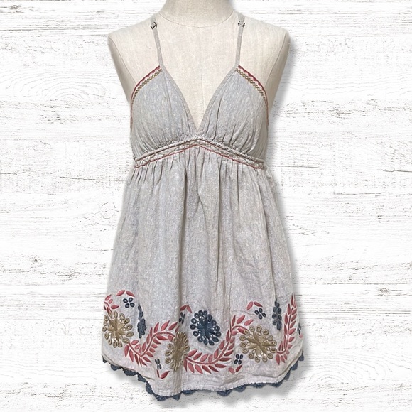 { Sweet by Miss Me } - Embroidered Babydoll Top - Picture 1 of 5